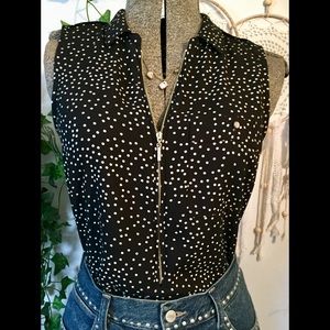 Dynamite sleeveless polka-dot tank